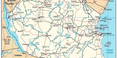 Шинэ газрын зураг танзани